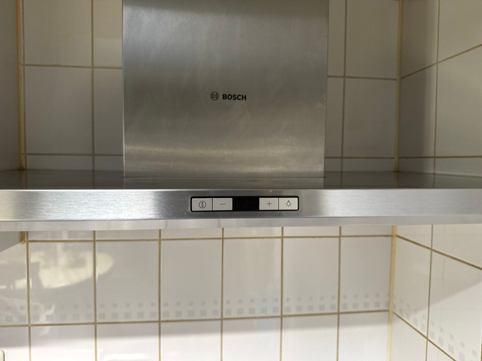 Bosch Afzuigkap - RVS - Zo goed als nieuw, Witgoed en Apparatuur, Ophalen, Onderbouw afzuigkap, Zo goed als nieuw, Inbouw