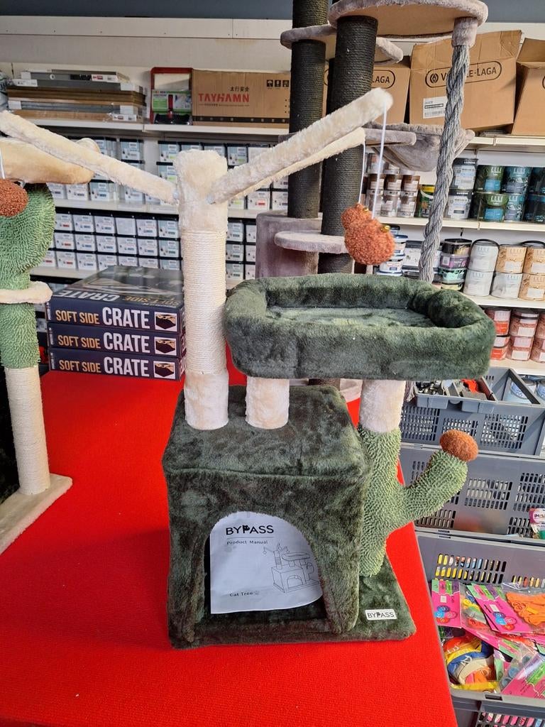 Kitten krabpaal bypass groen-beige, Dieren en Toebehoren, Ophalen of Verzenden, Nieuw, Krabpaal