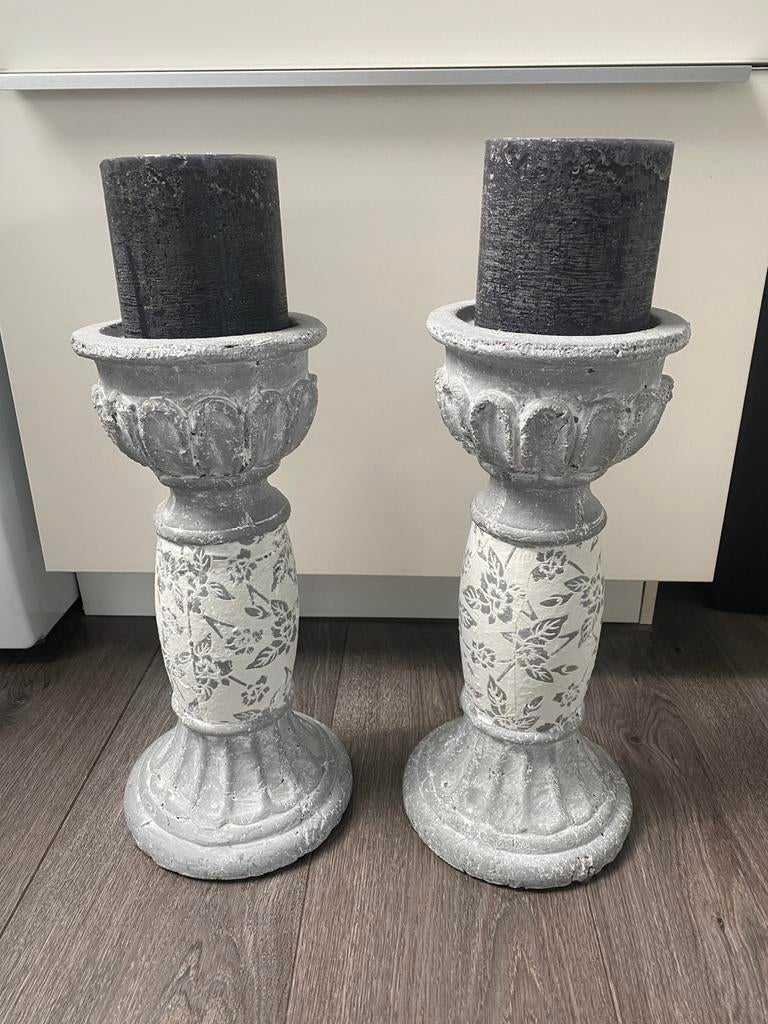 Mooie stenen kandelaars, Ophalen of Verzenden, Zo goed als nieuw, Overige materialen, Minder dan 25 cm