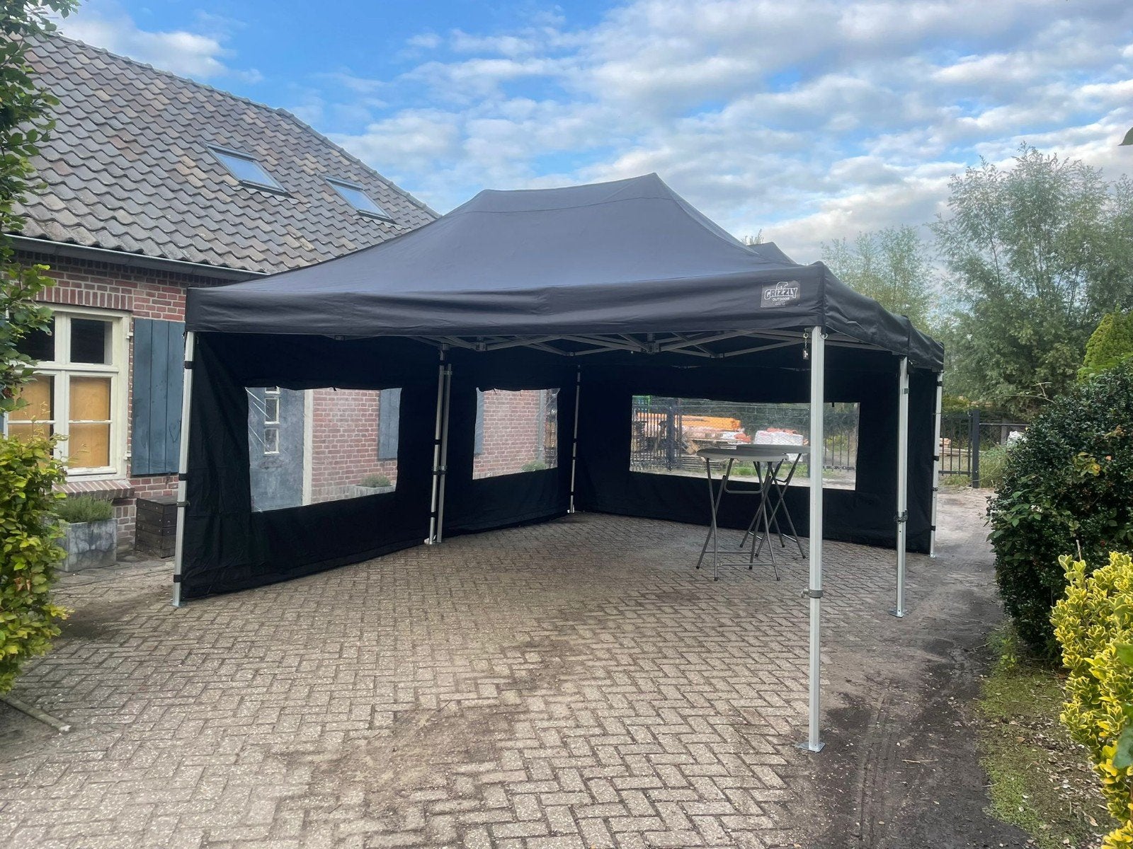 3 x 4.5 partytent + 3 staantafels €79,99 Apeldoorn verhuur, Tuin en Terras, Partytenten, Ophalen, 5 tot 8 meter, Opvouwbaar
