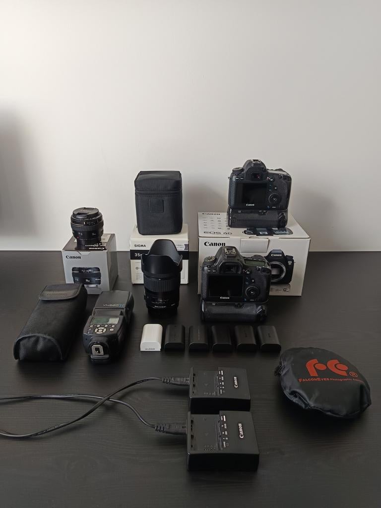 Zeer complete set: 2x Canon EOS 6D, sigma 35mm 1.4 art enz., Ophalen, Canon, Geen optische zoom