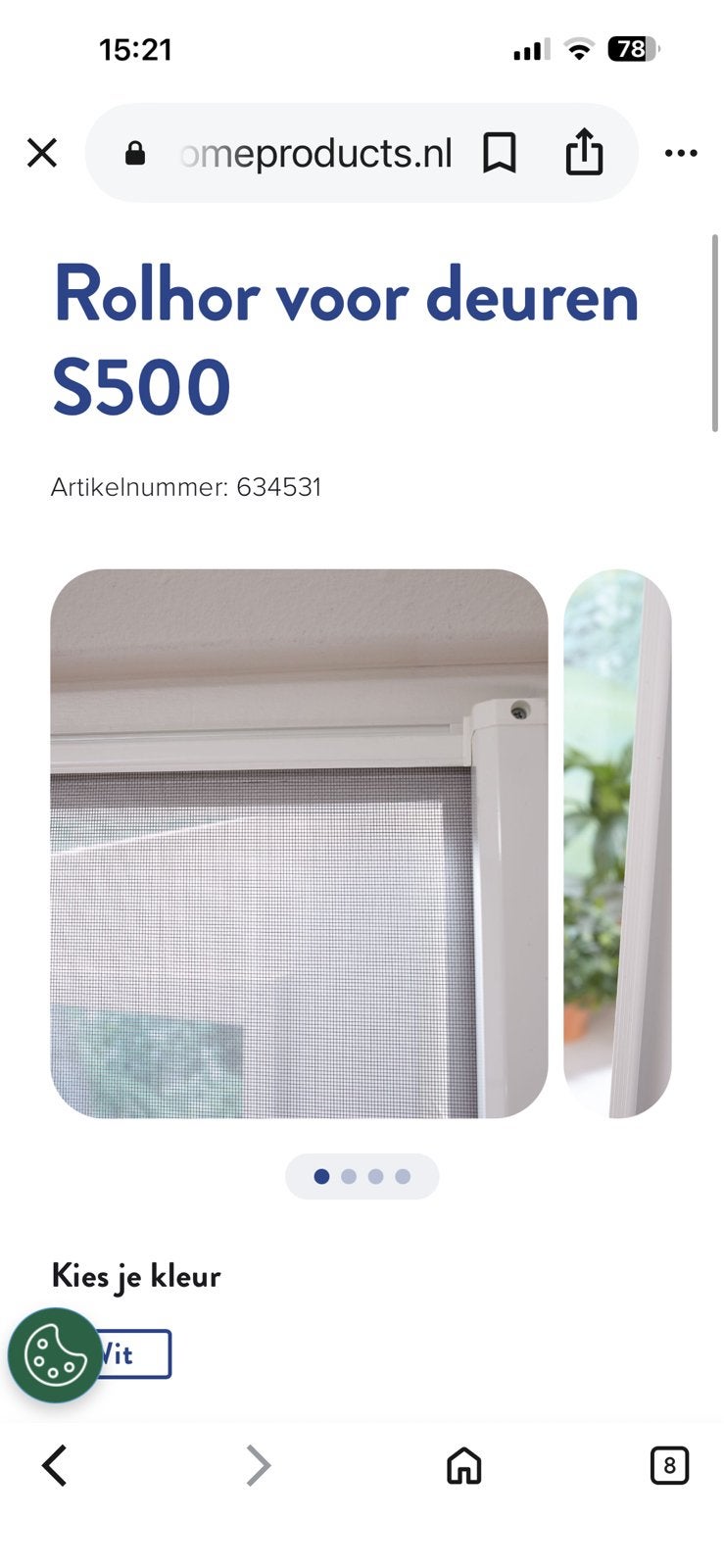 2x rolhorren voor een deur Bruynzeel, Ophalen, Zo goed als nieuw, Hordeur, Minder dan 200 cm