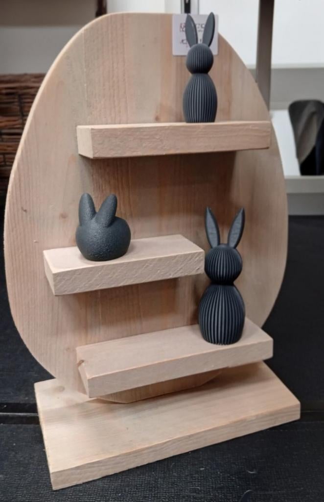 Houten wandbord 'paasei' met 3D decoratie, Ophalen, Nieuw