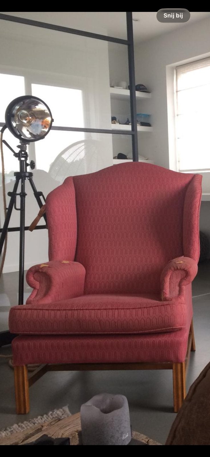 roze Parker Knoll fauteuil – Ideaal voor herstel / 2e leven!, Ophalen, Gebruikt, Eenpersoons, 75 tot 100 cm