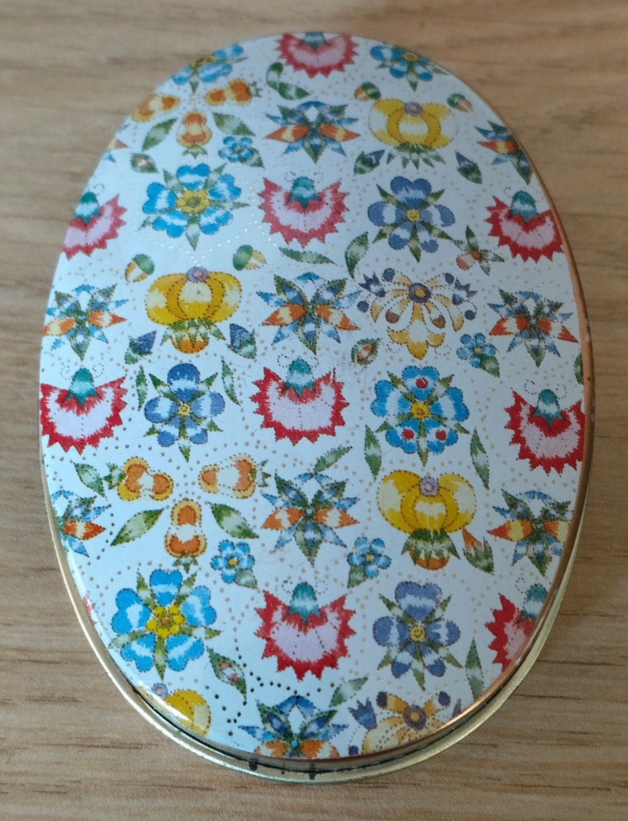 Vintage ian logan blikken zeepdoosje met bloemenpatroon, Verzenden, Zo goed als nieuw