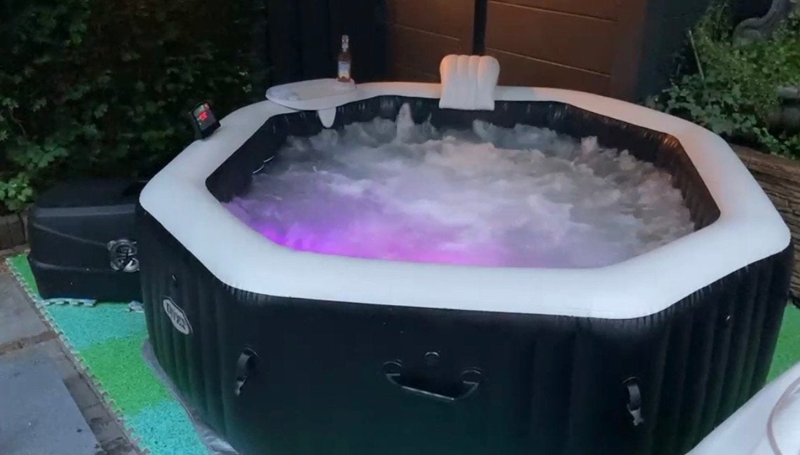 Intex PureSpa Jet & Bubble Deluxe opblaasbare jacuzzi, Ophalen, Gebruikt, 200 tot 300 cm, Opblaaszwembad