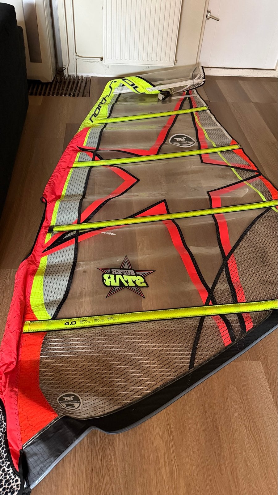 North Sails Windsurfzeil 4.0 m, Ophalen of Verzenden, Gebruikt, North Sails, Zeil