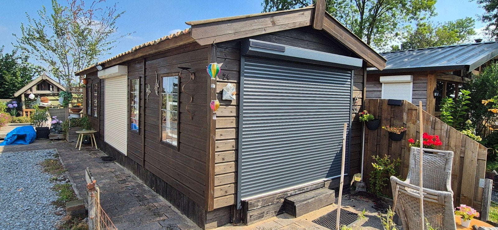 Tuinhuis / bijgebouw, op wielen, Doe-het-zelf en Verbouw, Rolluiken, Ophalen, Gebruikt, Bruin, 200 cm of meer