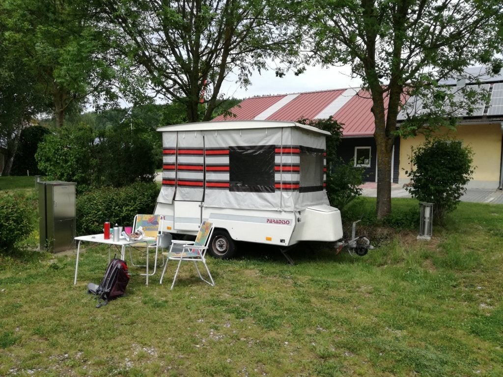 Te koop: Paradiso Compact, Caravans en Kamperen, Overige kleuren, Tot en met 2, Aanwezig, Ophalen