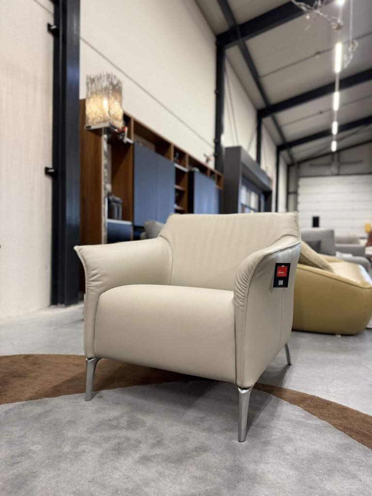 Nieuw Leolux Mayon Fauteuil grijs leer Design stoel Chuchubi
