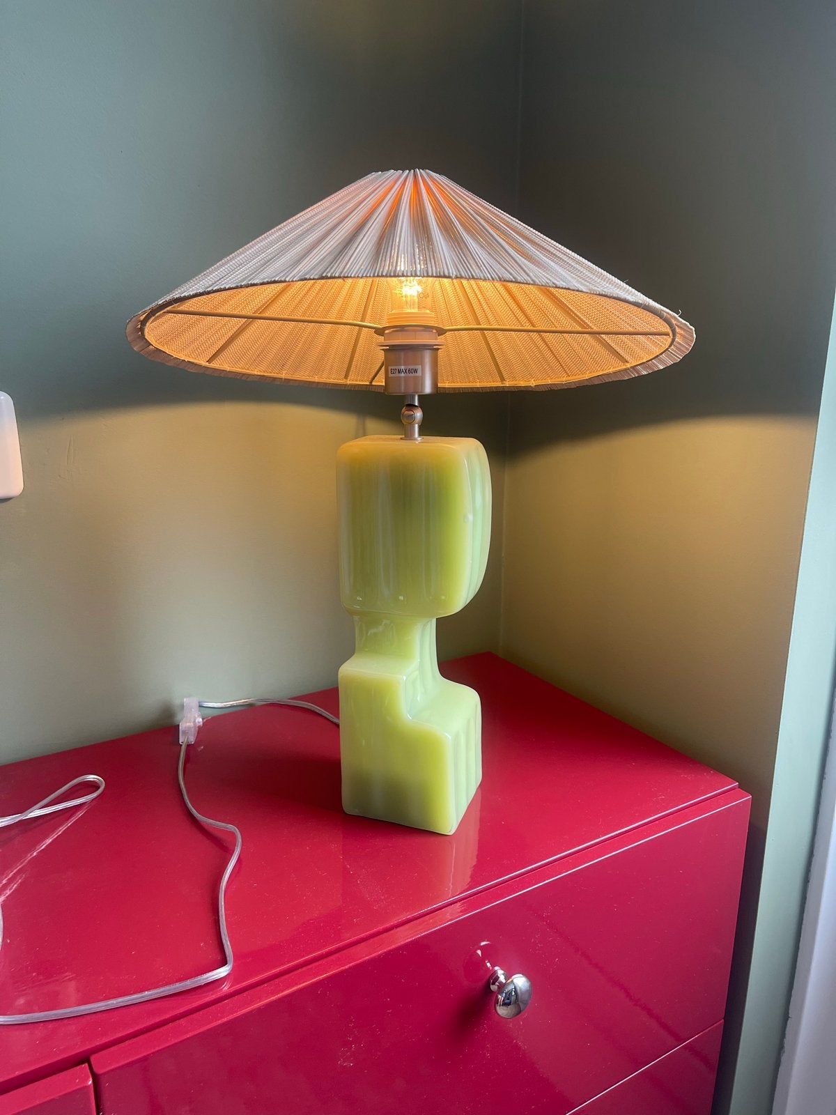 Hk living lamp met lampenkap, Ophalen, Gebruikt, Overige merken, Groen