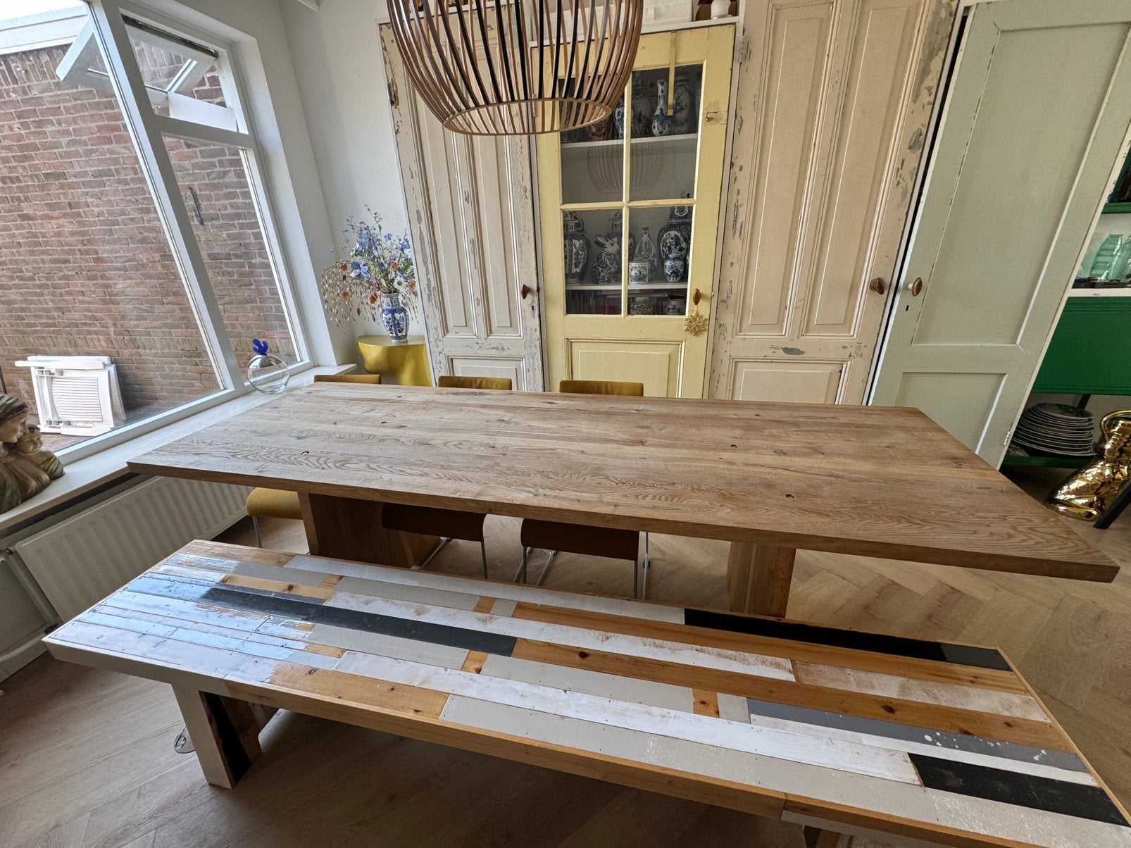 Piet hein eek voot wehkamp design tafel, Ophalen of Verzenden, Zo goed als nieuw, Rechthoekig, 50 tot 100 cm