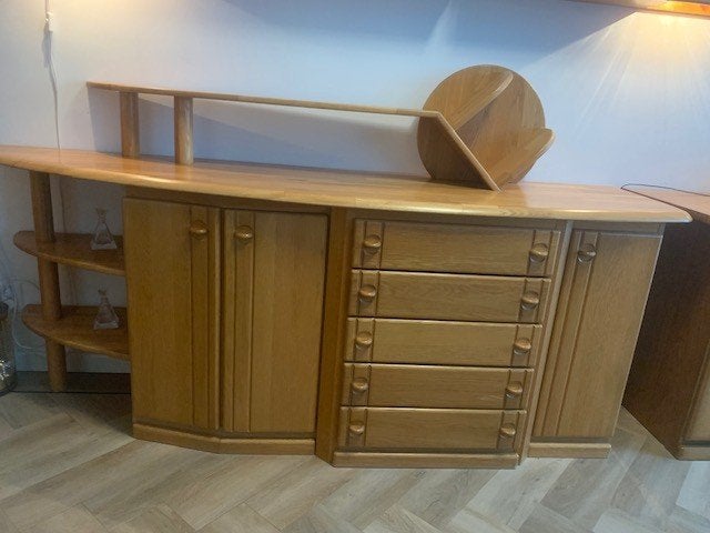 Dressoir + Opzet stuk Licht Eiken 2x, Huis en Inrichting, Ophalen, Gebruikt, Klassiek, 150 tot 200 cm