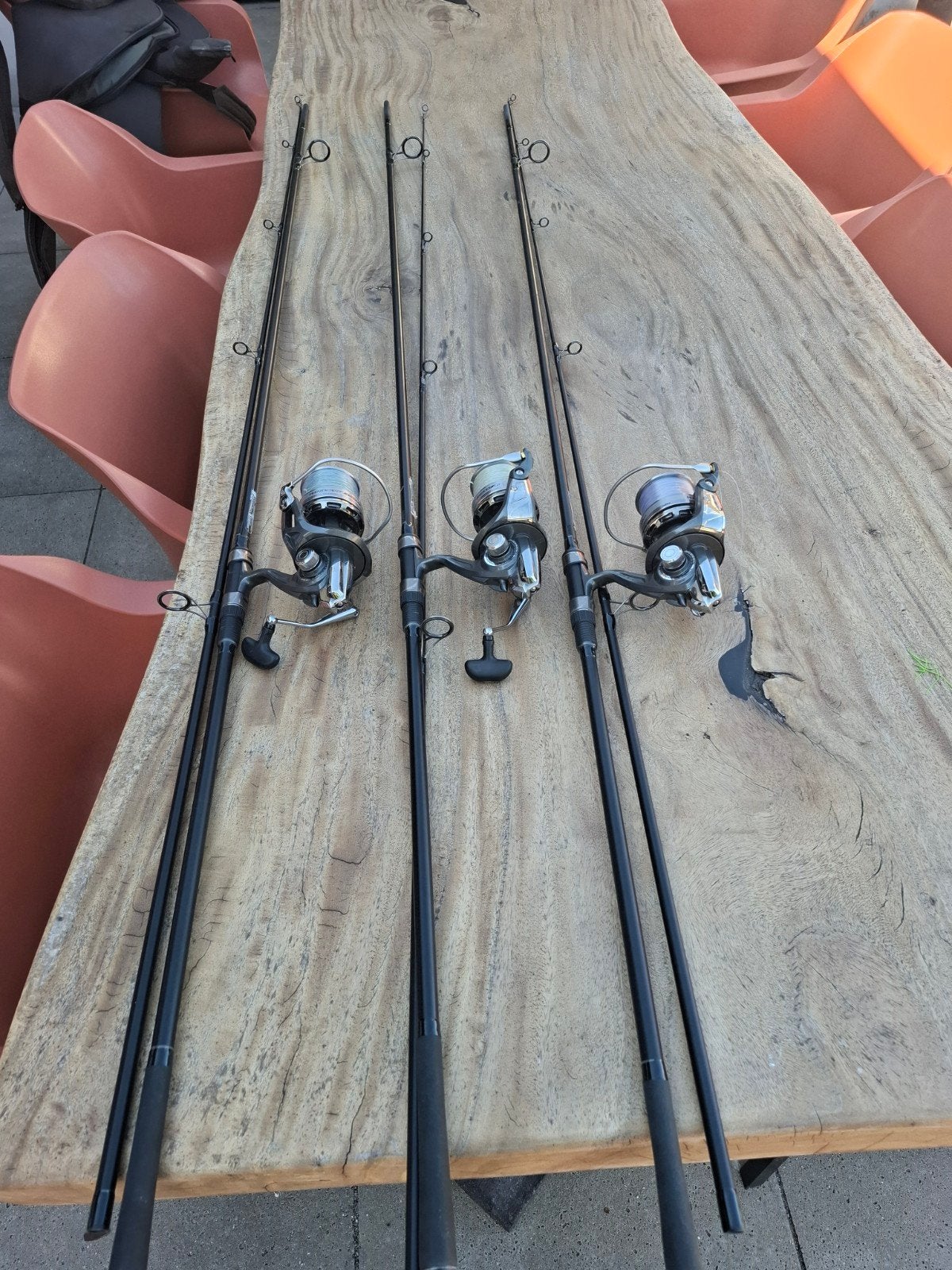 3 Fox Warrior S 12ft 2.75lb hengels met Daiwa Windcast Z5000, Ophalen of Verzenden, Gebruikt, Werphengel