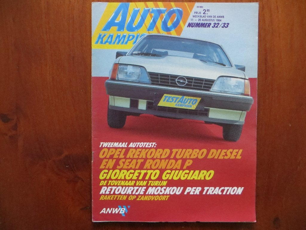 Autokampioen 32-33 1984 Opel Rekord Turbo Diesel, Seat Ronda, Ophalen of Verzenden, Nieuw, Opel