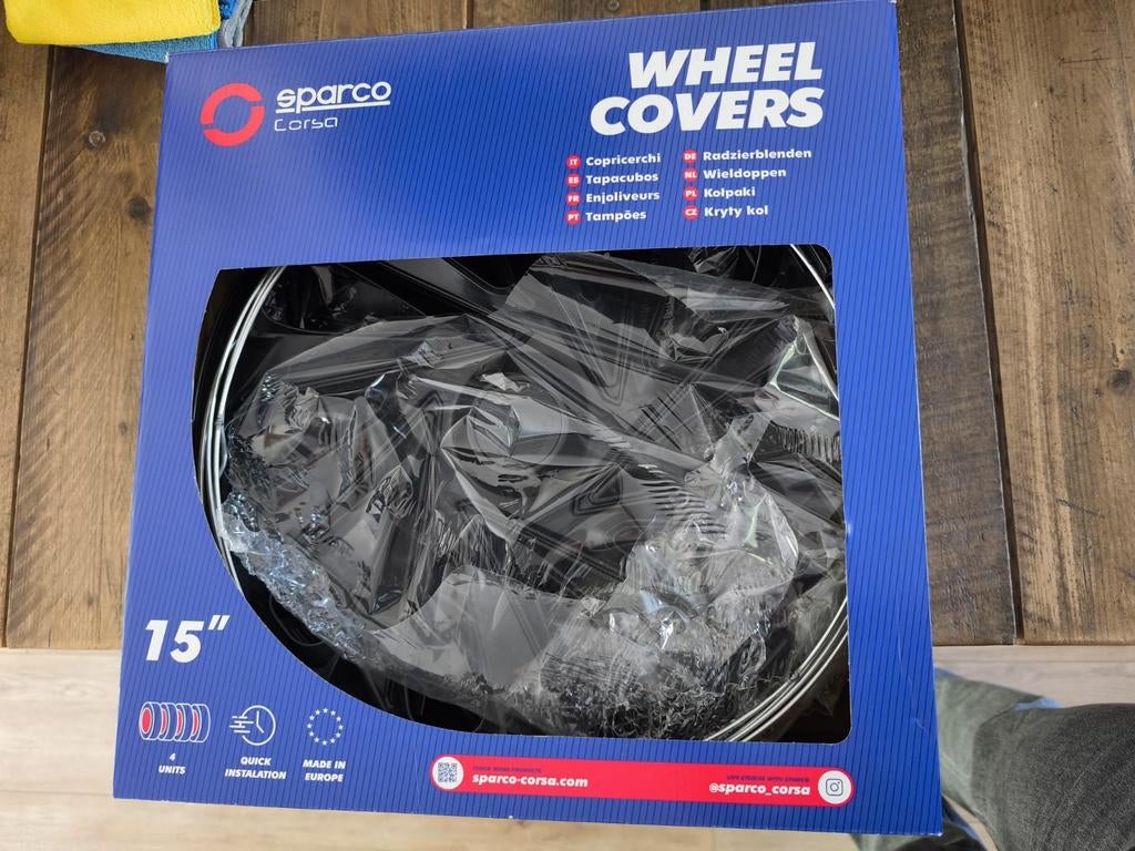 Sparco Corsa Wieldoppen 15 inch universeel, Ophalen, Nieuw