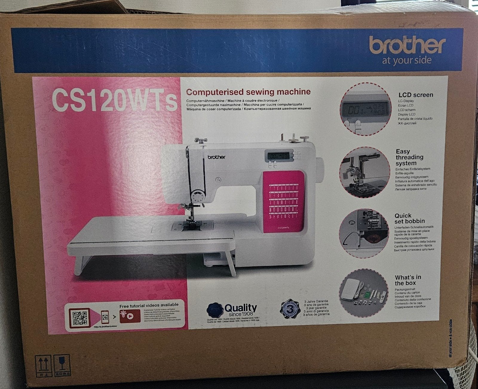 Brother CS120WTS Computergestuurde Naaimachine, Ophalen, Nieuw, Naaimachine, Brother