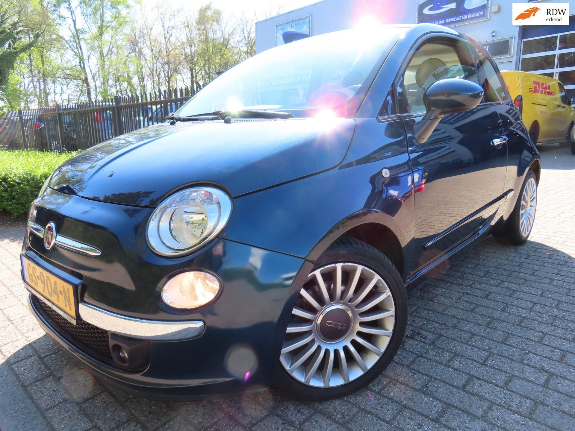 Fiat 500 0.9 TwinAir Turbo Lounge, Auto's, Voorwielaandrijving, Stof, Gebruikt, Parkeersensor