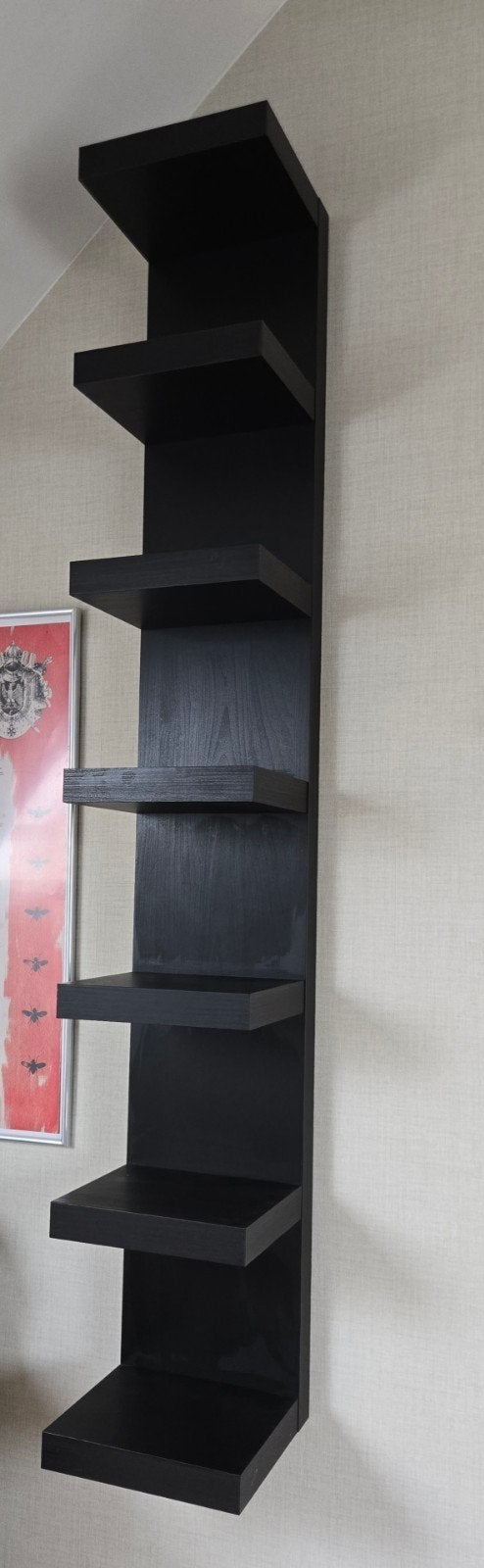 IKEA LACK Wandrek, zwartbruin, 30x190 cm, Ophalen, Met plank(en), Zo goed als nieuw, Minder dan 150 cm
