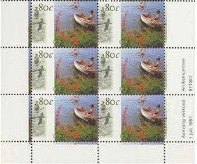 6 Postzegels 80 ct Nederland 1997 NVPH nr. 1727 Waterland, Ophalen, Postfris