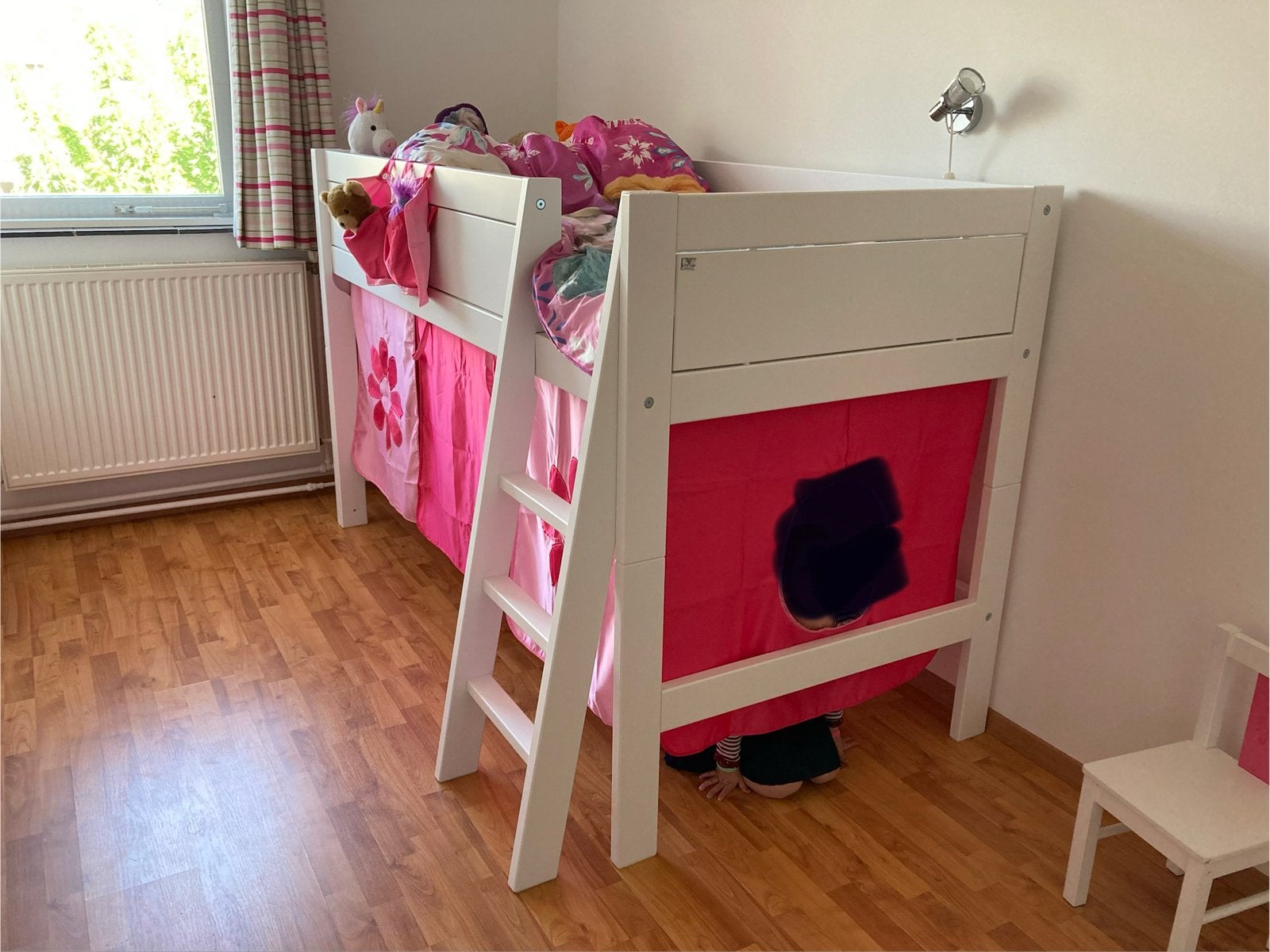 Life time halfhoogslaper wit, Kinderen en Baby's, Kinderkamer | Stapelbedden en Hoogslapers, Ophalen, Gebruikt, Halfhoogslaper
