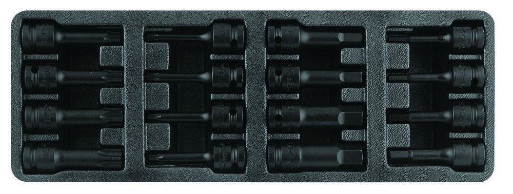 Impact torx- inbus doppen 1/2" 16 delig, Verzenden