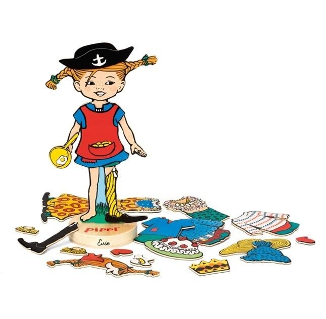 Cadeau idee? Pipi Langkous magneet aankleedpop, Kinderen en Baby's, The River House, Info@theriverhouse.nl, Overige typen, Nieuw