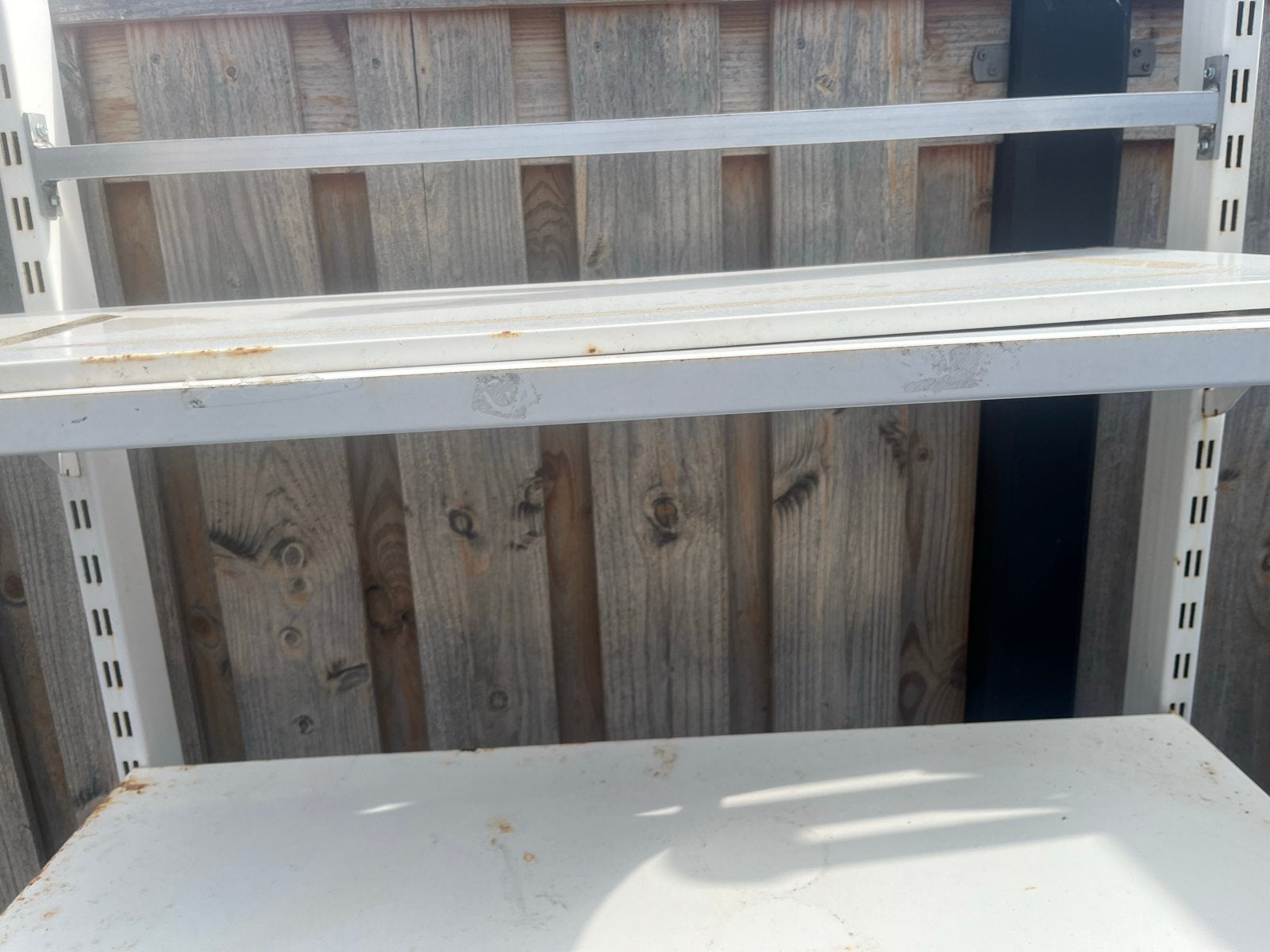 Stevige metalen stellingkast met 3 planken, Ophalen, Gebruikt