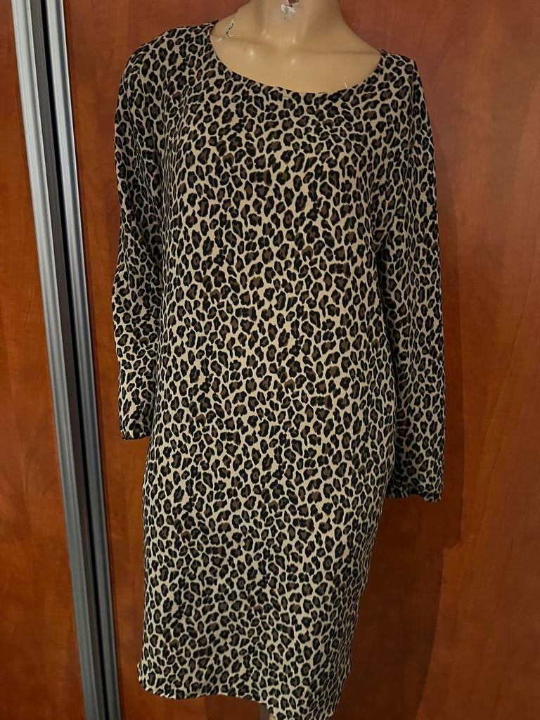 MARCCAIN jurk maat 6 L origineel zgan, Kleding | Dames, Bruin, Ophalen of Verzenden, Zo goed als nieuw, Knielengte
