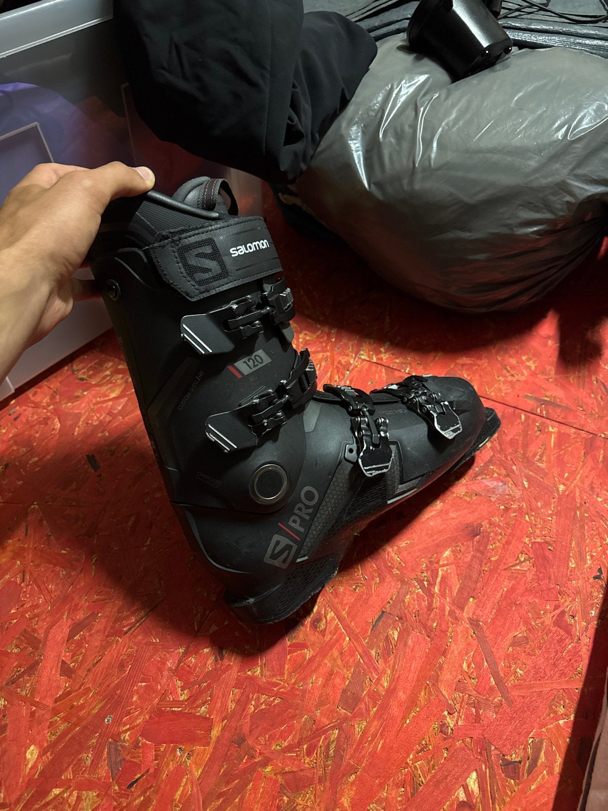 Salomon S/PRO 120 skischoenen maat 44/45, Sport en Fitness, Skiën en Langlaufen, Schoenen, Skiën, 180 cm of meer, Gebruikt