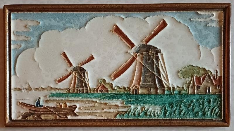 Cloisonne tegel van de porceleyne fles, Ophalen of Verzenden
