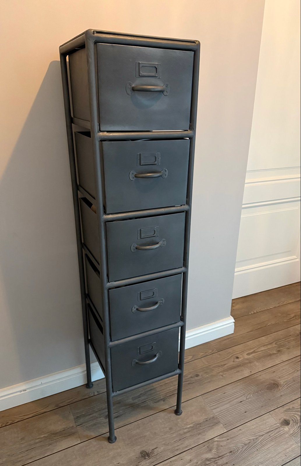 WOOOD metalen ladekast, Huis en Inrichting, Kasten | Ladekasten, Ophalen, Minder dan 50 cm, Gebruikt, 5 laden of meer