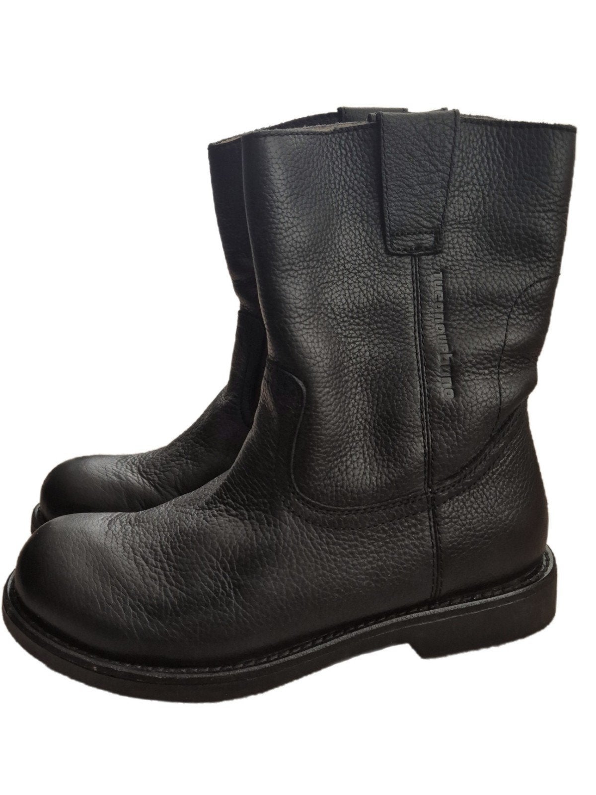 Vintage leren biker laarzen, Hoge laarzen, Zwart, Ophalen of Verzenden, Zo goed als nieuw