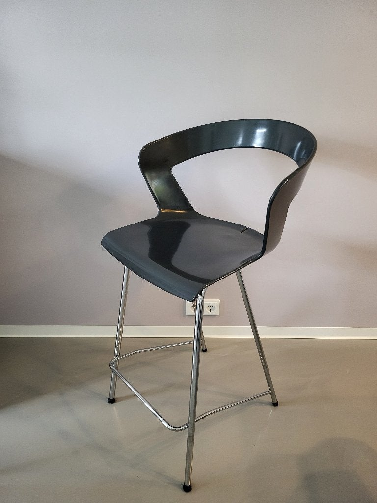 Barkruk Metalmobil Ibis 302  3 stuks, Ophalen, Gebruikt, Met voetsteun, 60 tot 90 cm