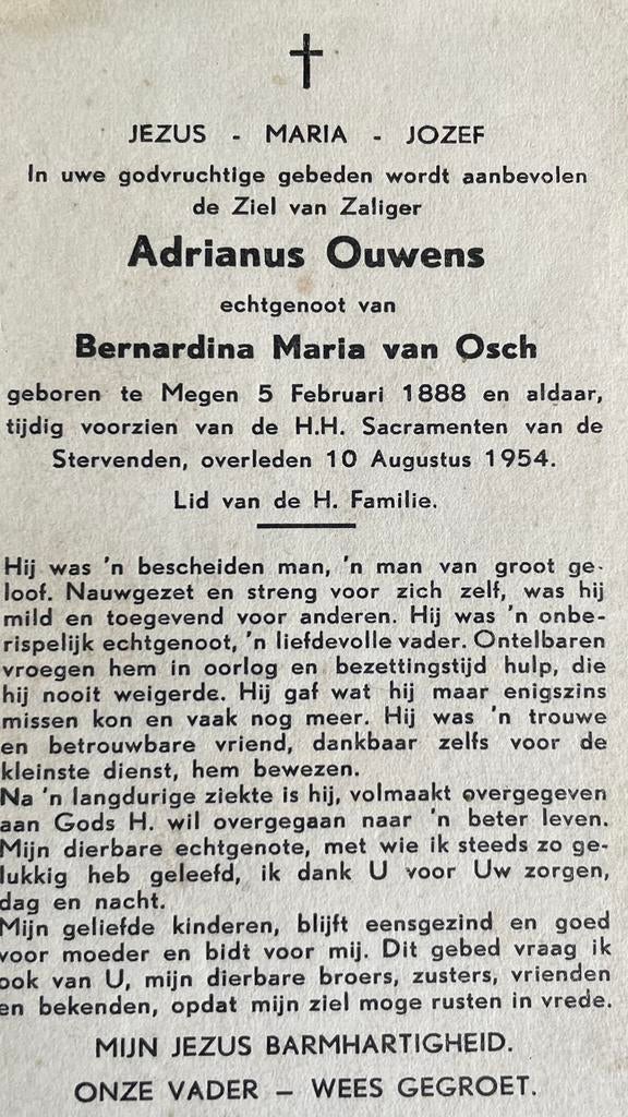 Adrianus Ouwens Megen 1888, Ophalen of Verzenden