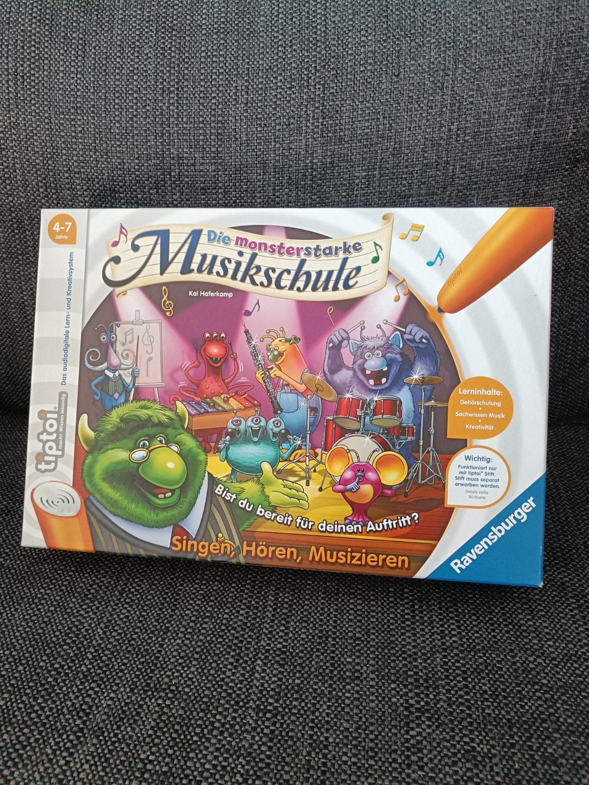 tiptoi De Monsterlijke Muziekschool - Ravensburger, Ophalen of Verzenden, Zo goed als nieuw, Taal en Lezen, Met geluid