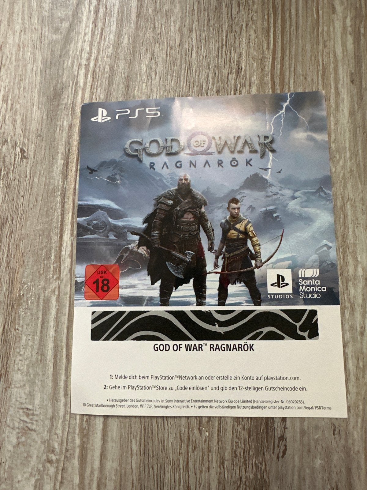 God of War Ragnarök PS5 - Digitale Download Code, Spelcomputers en Games, Games | Sony PlayStation 5, Avontuur en Actie, Vanaf 18 jaar