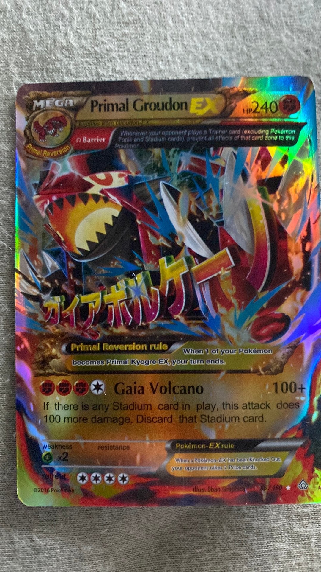 Groudon pokemon kaart, Ophalen of Verzenden, Zo goed als nieuw