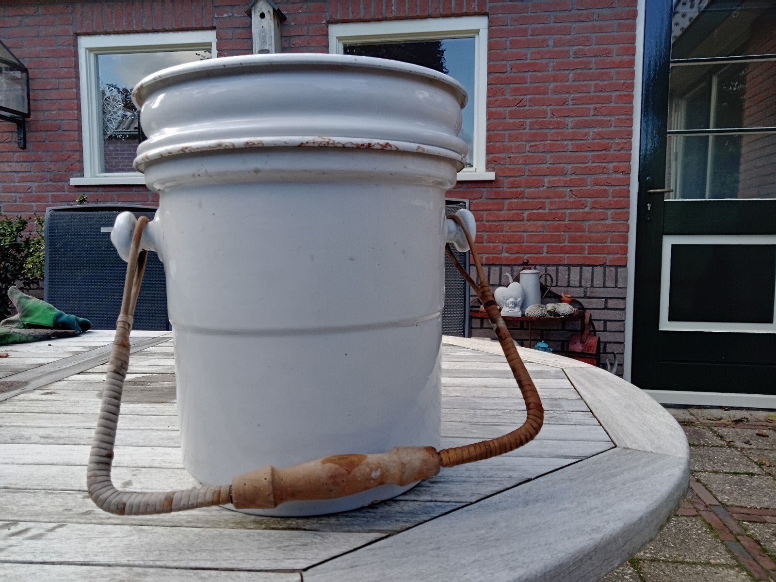 vintage emmer emaile, Antiek en Kunst, Antiek | Emaille, Ophalen of Verzenden