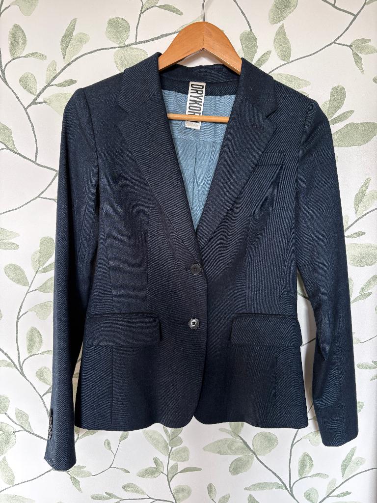 Drykorn Boulder blauw colbert blazer maat 2 = 36, Drykorn, Blauw, Ophalen of Verzenden, Zo goed als nieuw