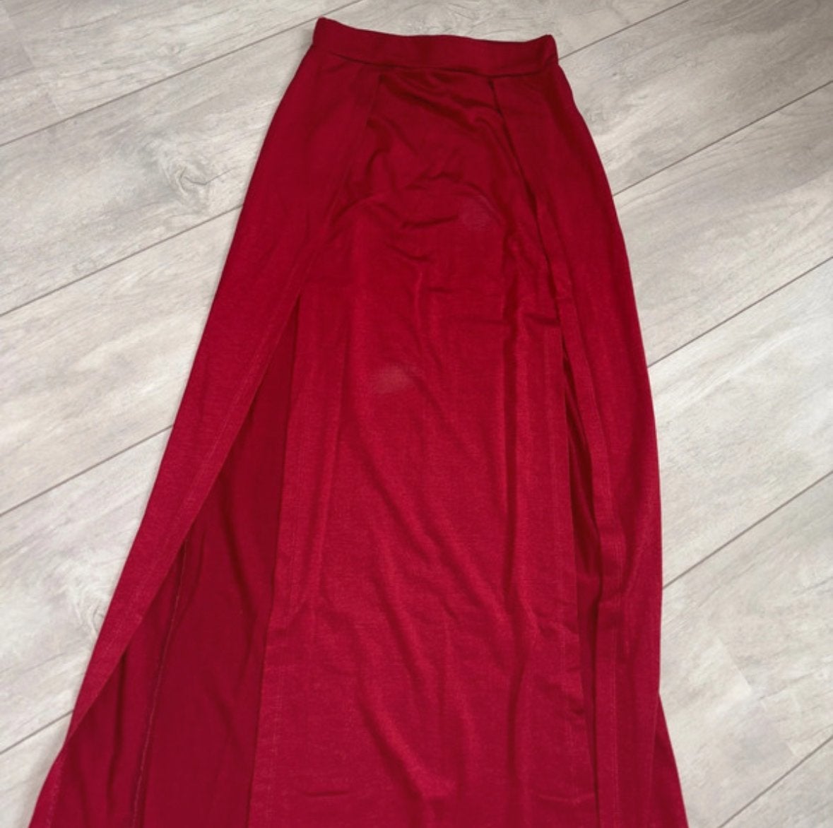 Rode maxi rok met split - SHEIN (XS), Ophalen of Verzenden, Zo goed als nieuw, Maat 34 (XS) of kleiner, Rood