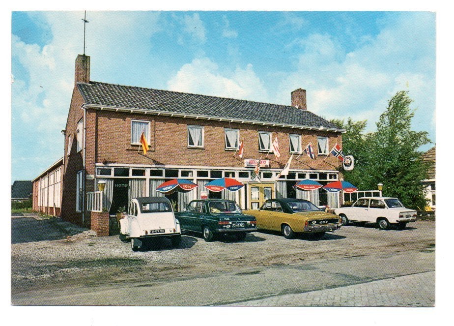 Schoonoord Hotel met auto's DAF 2CV 1970, Verzamelen, Ophalen of Verzenden, 1960 tot 1980, Ongelopen, Drenthe