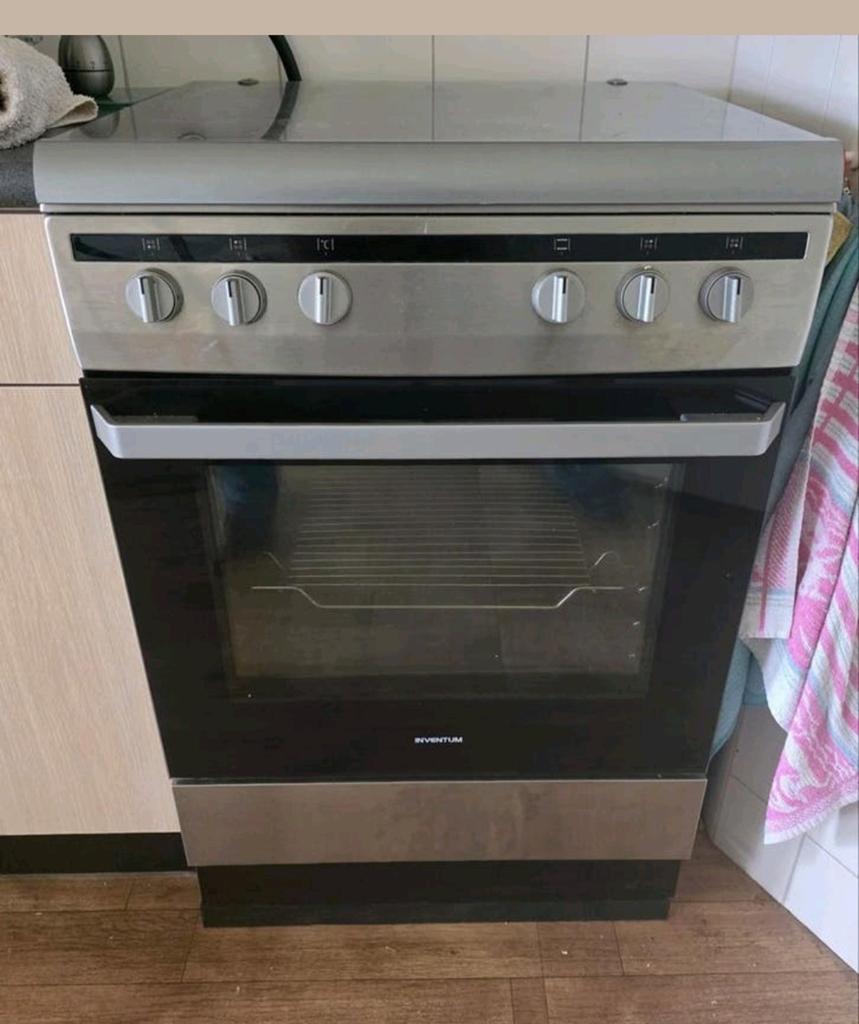 Gasfornuis Inventum met oven ., Witgoed en Apparatuur, Fornuizen, Vrijstaand, Gas, 4 kookzones, 85 tot 90 cm, Ophalen