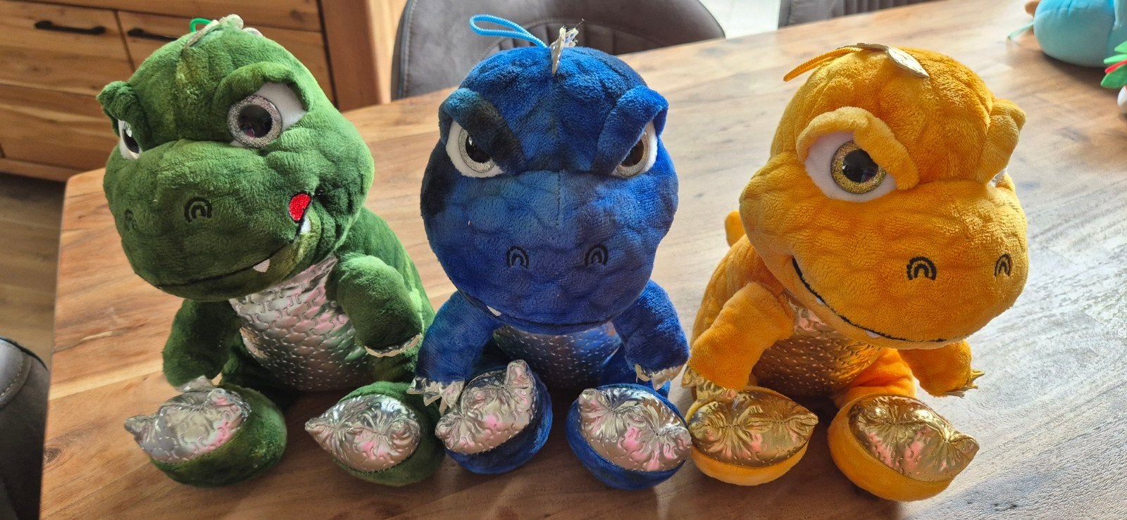 Leuke groene dinosaurus knuffel, Groen, Overige merken, Ophalen of Verzenden, Zo goed als nieuw