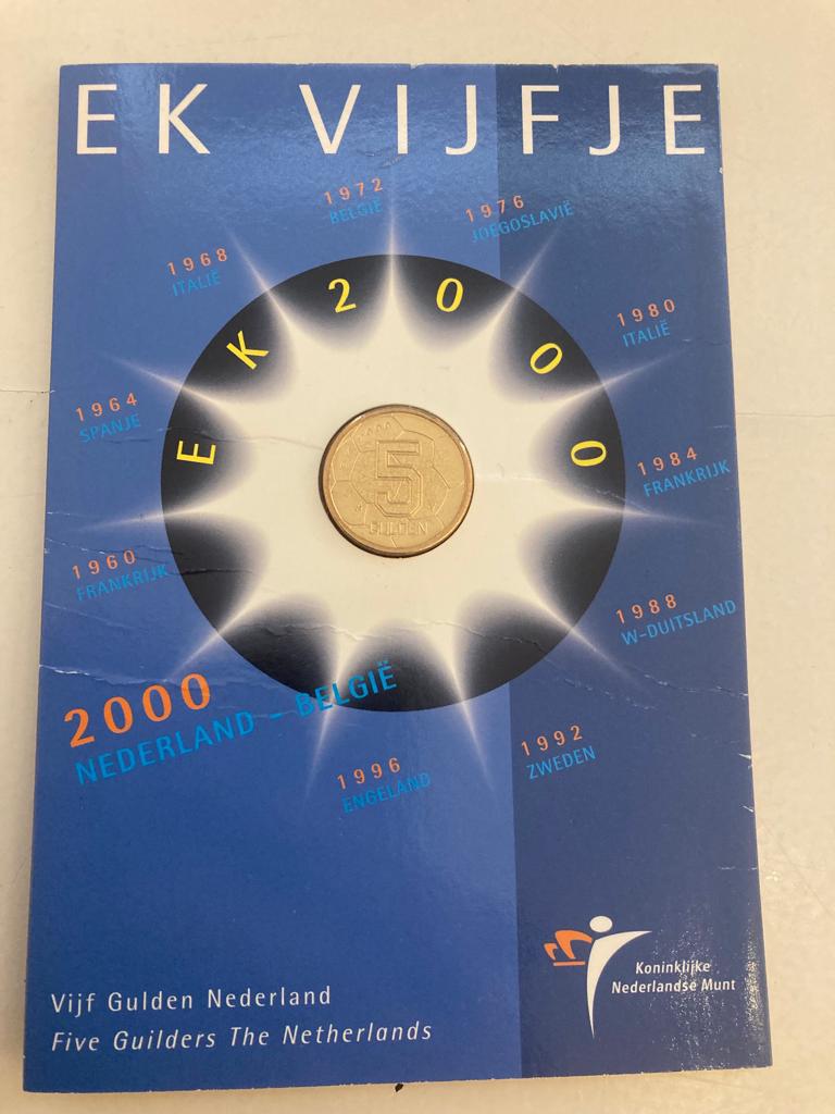 EK 5 gulden uit het jaar 2000., Ophalen of Verzenden, Koningin Beatrix, 5 gulden, Losse munt