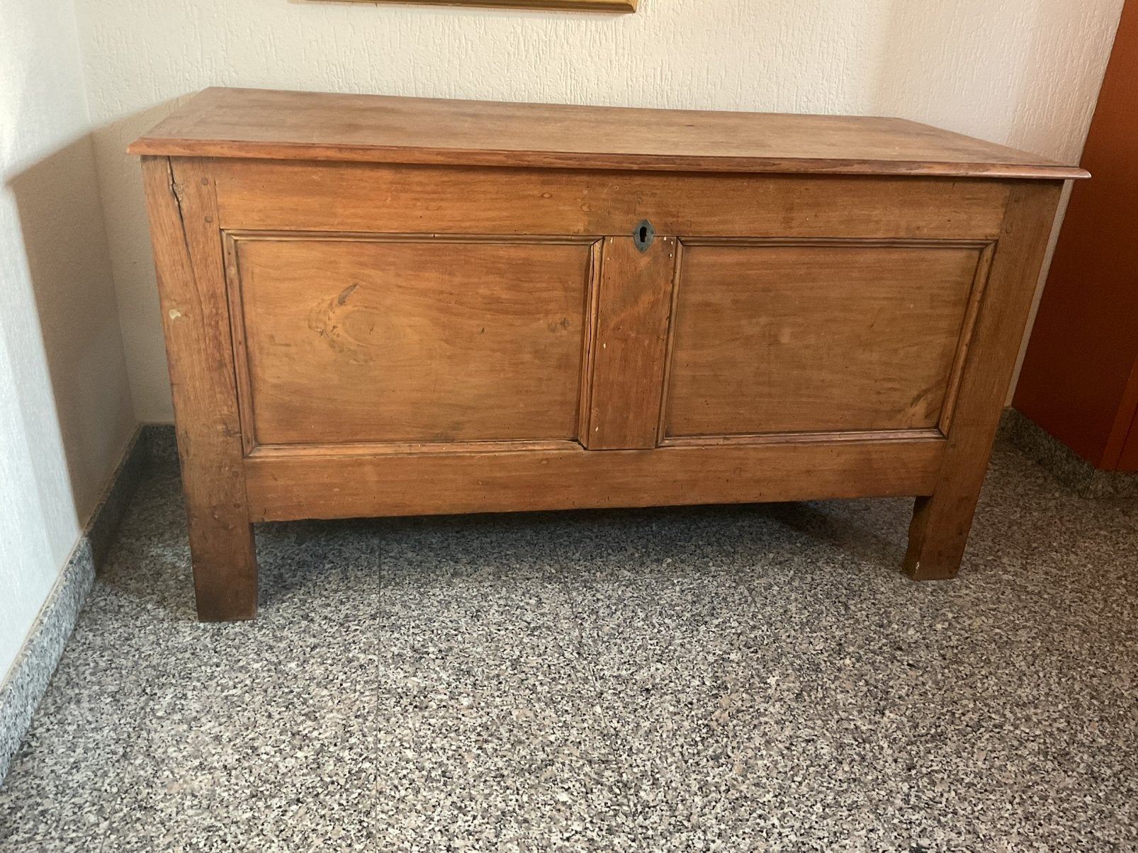 Antieke eiken houten dekenkist, Antiek en Kunst, Ophalen of Verzenden