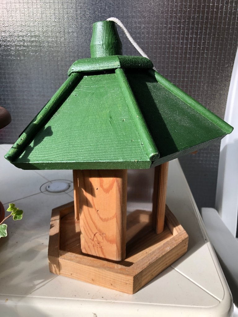 Vogel voeder huis hout, Ophalen of Verzenden, Zo goed als nieuw