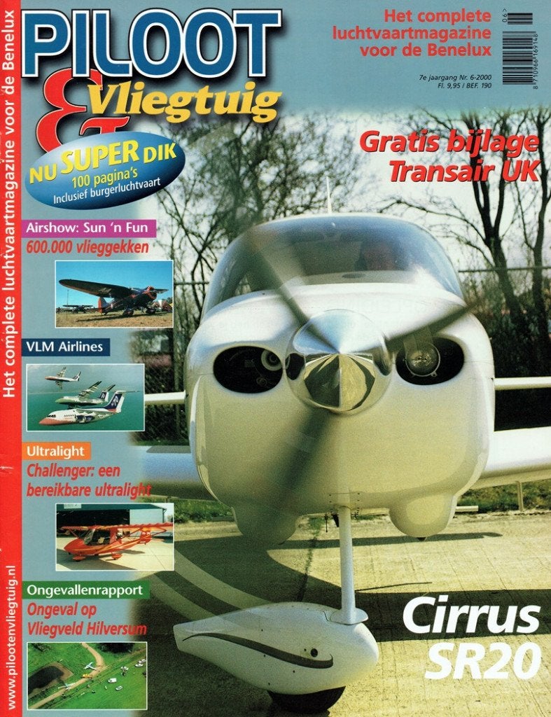 Piloot & Vliegtuig 2000 nr. 6 (o.a. Cirrus CR20), Verzenden, Gelezen, Vliegtuig