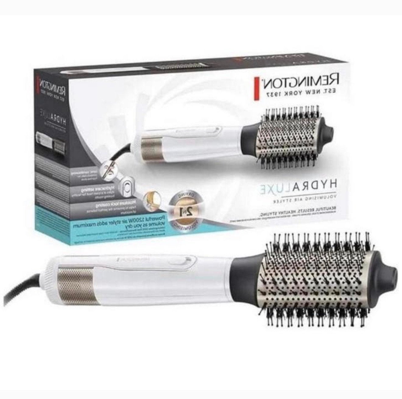 Remington Hydraluxe Ovale Föhnborstel 1200W AS8901 nieuw!, Nieuw, Ophalen of Verzenden, H, H