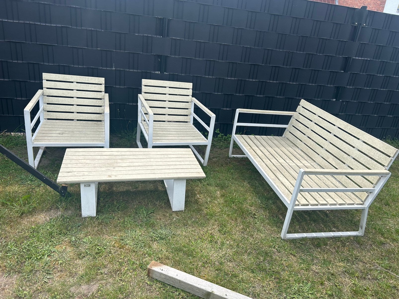 Loungeset Le noir & blanc, Ophalen, Gebruikt, Tuinset